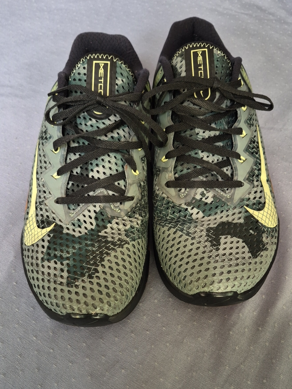 Nike Metcon 6 Men's 10.5 Camo Mesh Athletic Cross Training Shoes Sneakers